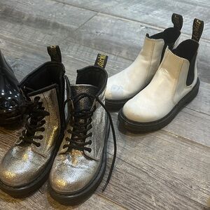 Dr. Martens Kids Boots in Silver and White